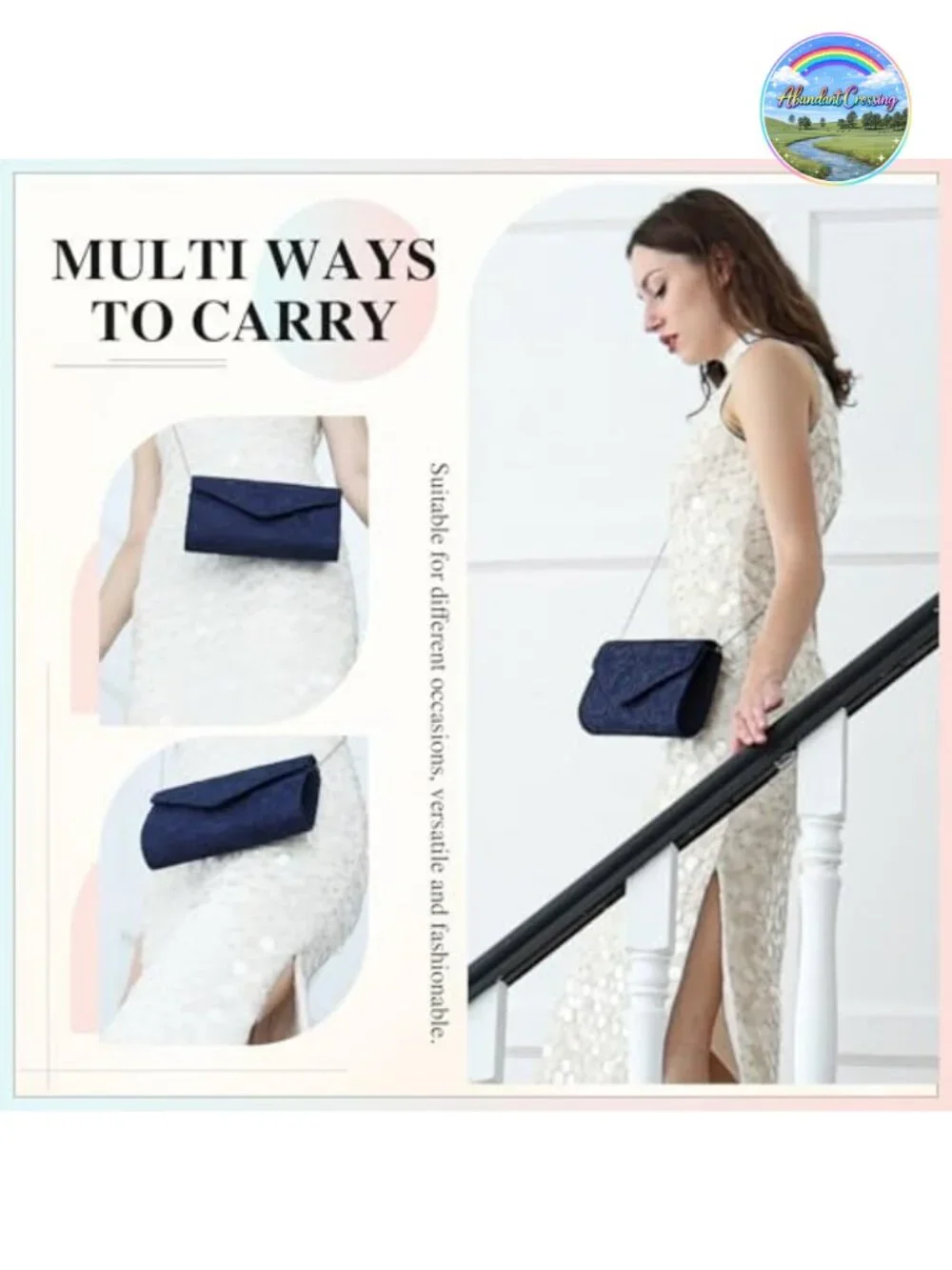 Elegant Envelope Lace Clutch Purse for Formal Wedding Party Crossbody Bag